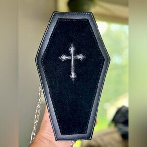 Black Crossbody Coffin Purse